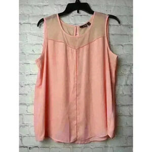 ana scoop tank blouse sz large peach color high neck tank blouse womens